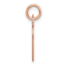 14k Rose Gold Plain .013 Gauge Medium Engraveable Heart 19x15mm Disc Charm