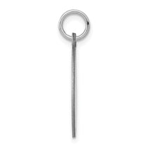 14k White Gold Plain .009 Gauge Round Engravable 18mm Disc Charm