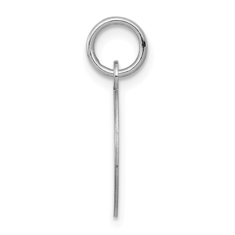 14k White Gold Plain with Grooved Edge .011 Gauge Round Engravable 13mm Disc Charm