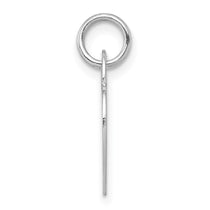 14k White Gold Plain .013 Gauge Engravable Heart 15x12mm Disc Charm