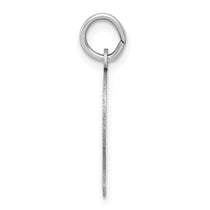 14k White Gold Plain Medium.013 Depth Facing Left Engravable Boy Charm