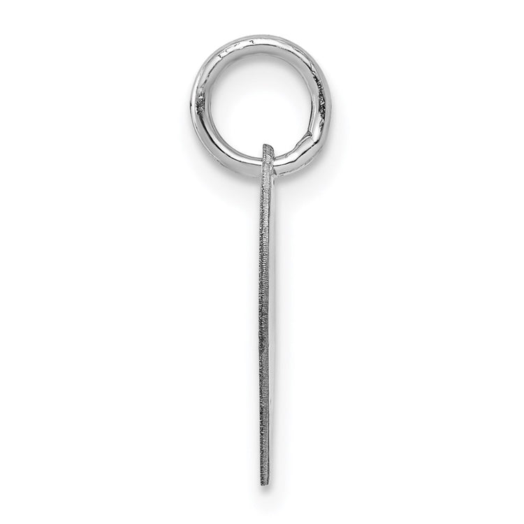 14K White Gold Plain .013 Gauge Engravable Heart 15x14mm Disc Charm