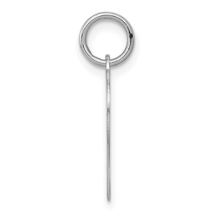 14K White Gold Plain .011 Gauge Engravable Heart 16x17mm Disc Charm