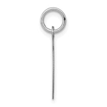 14k White Gold Plain .013 Gauge Round Engravable 15mm Disc Charm