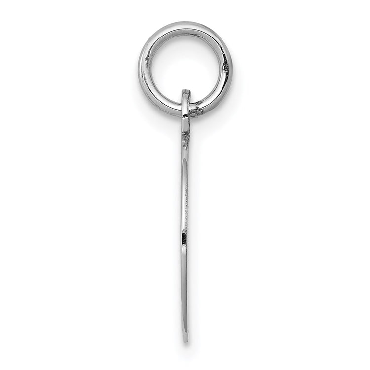 14k White Gold Etched Edge .018 Gauge Engraveable Round 13mm Disc Charm