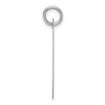 14k White Gold Plain 22.8x12.8mm .009 Gauge Engraveable Dog Tag Disc Charm