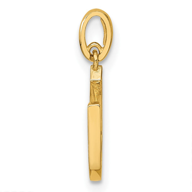 14k CZ Horseshoe Childrens Pendant