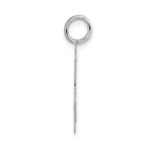 14k White Gold Large Fancy Script Letter R Initial Charm