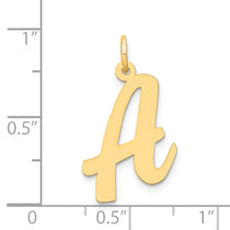 14k Large Script Letter A Initial Charm