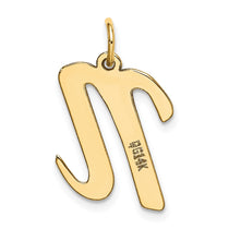 14k Large Script Letter N Initial Charm